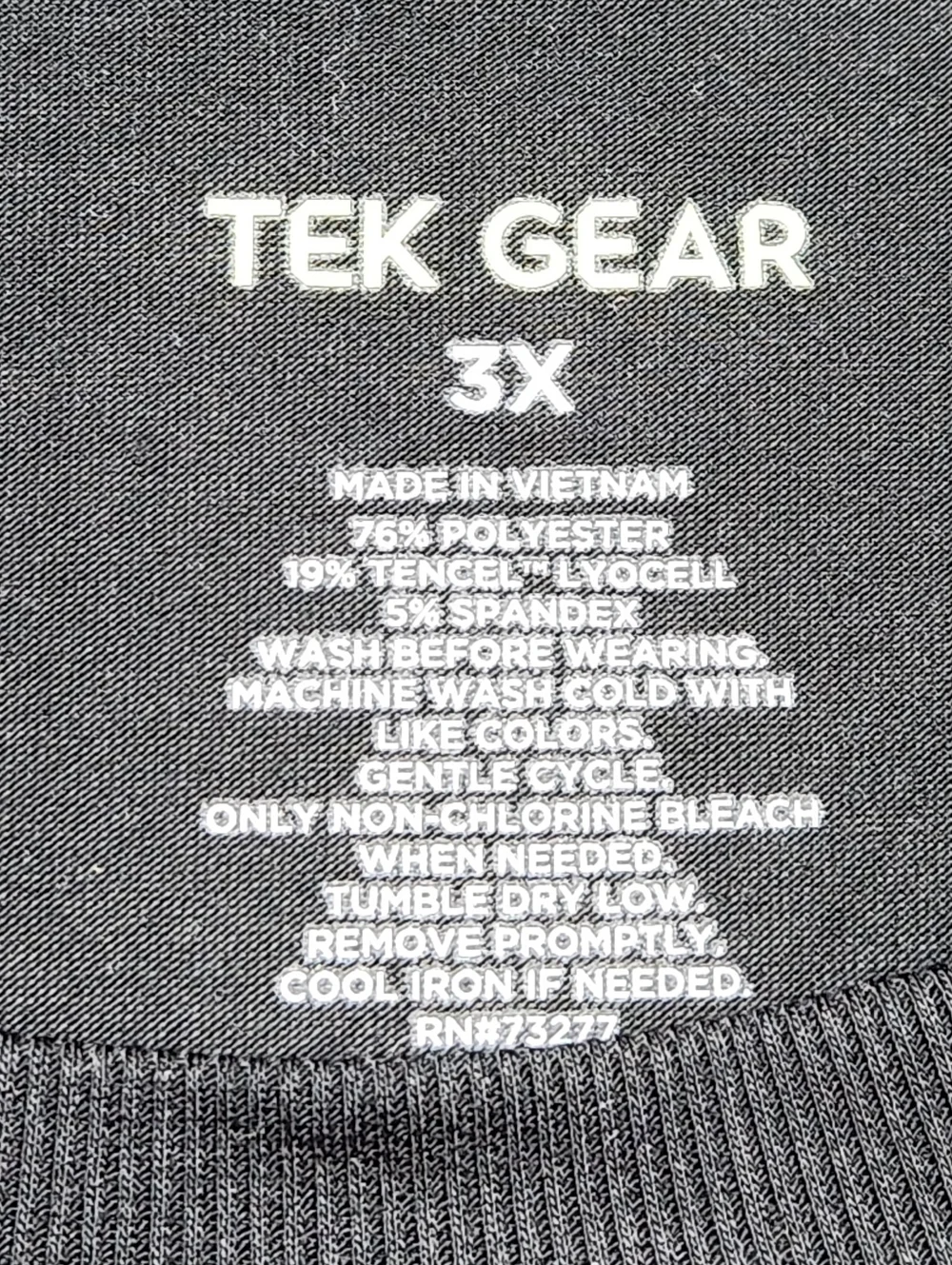 Tek Gear Black Athletic T Shirt Womens 3X Performance Stretch Gym Tee - Picture 5 of 5